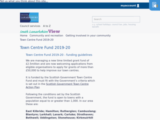 Screenshot for https://www.southlanarkshire.gov.uk/info/200168/getting_involved_in_your_community/1804/town_centre_fund_2019-20_-_guidelines