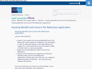 Screenshot for https://www.southlanarkshire.gov.uk/info/200261/housing_benefit_and_council_tax_reduction/80/housing_benefit_and_council_tax_reduction_application