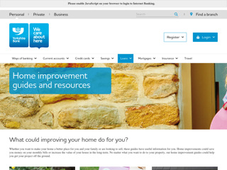 Screenshot for https://secure.ybonline.co.uk/personal/loans/home-improvements-guides/
