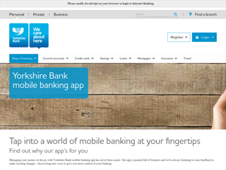 Screenshot for https://secure.ybonline.co.uk/personal/ways-of-banking/mobile/