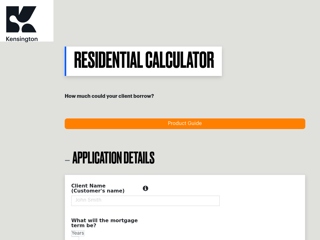 Screenshot for https://www.kensingtonmortgages.co.uk/intermediaries//calculators/residential