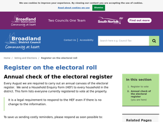 Screenshot for https://www.broadland.gov.uk/info/200145/voting_and_elections/367/register_on_the_electoral_roll/2
