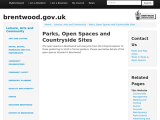 Screenshot for http://www.brentwood.gov.uk/index.php?cid=321