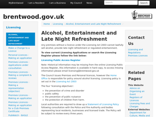 Screenshot for http://www.brentwood.gov.uk/index.php?cid=582