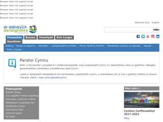 Screenshot for https://www.denbighshire.gov.uk/cy/preswyliwr/cartref.aspx