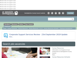 Screenshot for https://www.denbighshire.gov.uk/en/employee/employee.aspx