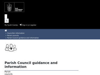Screenshot for https://www.scambs.gov.uk/councillor-information/parish-councils/parish-council-guidance-and-information/