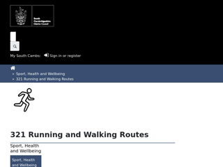 Screenshot for https://www.scambs.gov.uk/sport-health-and-wellbeing/321-running-and-walking-routes/