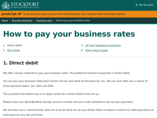 Screenshot for https://www.stockport.gov.uk/how-to-pay-your-business-rates