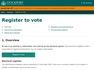 Screenshot for https://www.stockport.gov.uk/register-to-vote