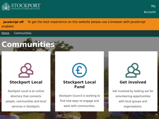 Screenshot for https://www.stockport.gov.uk/showcase/communities