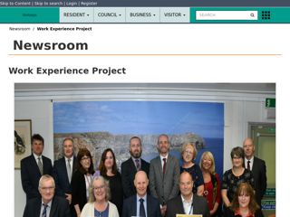 Screenshot for https://www.pembrokeshire.gov.uk/newsroom/work-experience-project