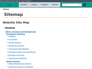Screenshot for https://www.pembrokeshire.gov.uk/sitemap