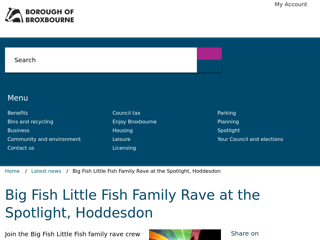 Screenshot for https://www.broxbourne.gov.uk/news/article/13/big-fish-little-fish-family-rave-at-the-spotlight-hoddesdon
