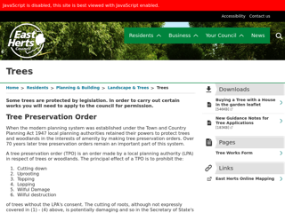 Screenshot for https://www.eastherts.gov.uk/article/35680/Trees