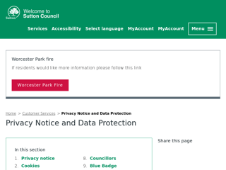 Screenshot for https://www.sutton.gov.uk/info/200436/customer_services/1947/privacy_notice_and_data_protection/12
