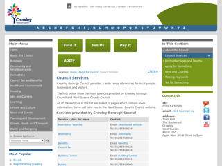 Screenshot for http://www.crawley.gov.uk/pw/AbouttheCouncil/Council_Services/index.htm