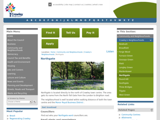 Screenshot for http://www.crawley.gov.uk/pw/Community_and_Neighbourhoods/Crawley_s_Neighbourhoods/Northgate/index.htm