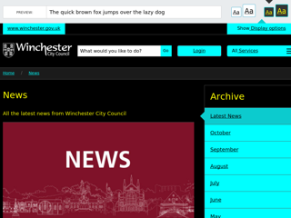 Screenshot for https://www.winchester.gov.uk/news