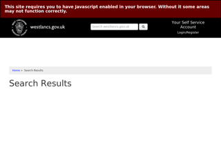 Screenshot for https://www.westlancs.gov.uk/searchresults.aspx?search=