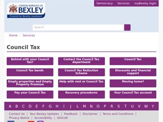 Screenshot for https://www.bexley.gov.uk/services/council-tax