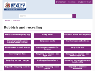 Screenshot for https://www.bexley.gov.uk/services/rubbish-and-recycling