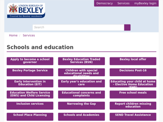 Screenshot for https://www.bexley.gov.uk/services/schools-and-education