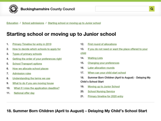 Screenshot for https://www.buckscc.gov.uk/services/education/school-admissions/starting-school-or-moving-up-to-junior-school/summer-born-children-april-to-august-delaying-my-child-s-school-start/