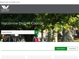 Screenshot for https://www.wycombe.gov.uk/browse/Environment/Environment.aspx