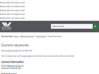 Screenshot for https://www.wycombe.gov.uk/pages/About-the-council/Council-jobs/Current-vacancies.aspx