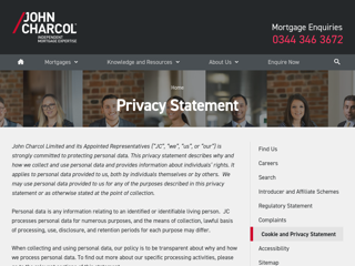 Screenshot for https://www.charcol.co.uk/cookie-and-privacy-statement/
