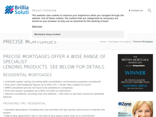 Screenshot for https://brilliantsolutions.co.uk/mortgage-packaging/precise-mortgages/