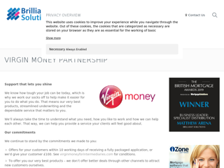 Screenshot for https://brilliantsolutions.co.uk/virgin-money-partnership/