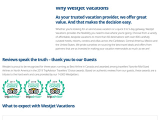 Screenshot for https://www.westjet.com/en-gb/contact-us/faqs/vacations