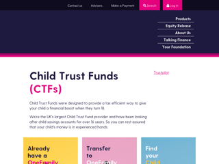 Screenshot for https://www.onefamily.com/child-trust-fund/