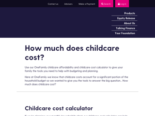 Screenshot for https://www.onefamily.com/talking-finance/finance/childcare-calculator/