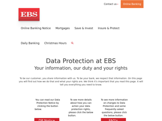 Screenshot for https://www.ebs.ie/dataprotection