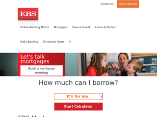 Screenshot for https://www.ebs.ie/mortgages