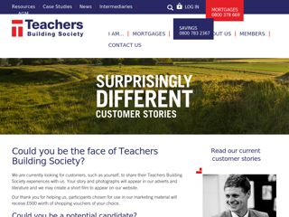 Screenshot for https://www.teachersbs.co.uk/customer-stories-questionnaire-2016