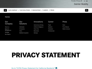 Screenshot for https://www.daimler-mobility.com/en/privacy-statement.html