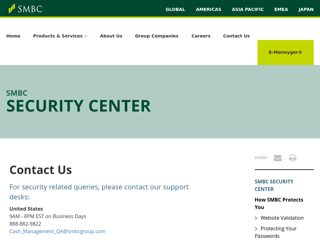 Screenshot for https://www.smbcgroup.com/security/contact-us/