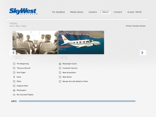 Screenshot for http://www.skywest.com/about-skywest-airlines/skywest-history/