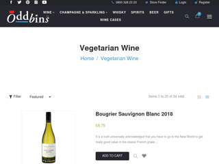 Screenshot for https://www.oddbins.com/collections/vegetarian-wine