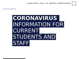 Screenshot for https://www.derby.ac.uk/coronavirus/