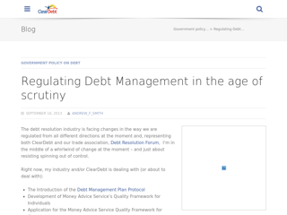 Screenshot for https://cleardebt.co.uk/blog/regulating-debt-management-scrutiny_91824.html