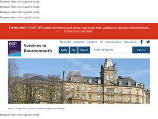 Screenshot for https://www.bournemouth.gov.uk/ContactUs/VisitUs/DisabledAccesstoOurBuildings.aspx