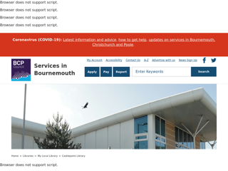 Screenshot for https://www.bournemouth.gov.uk/Libraries/MyLocalLibrary/CastlepointLibrary.aspx