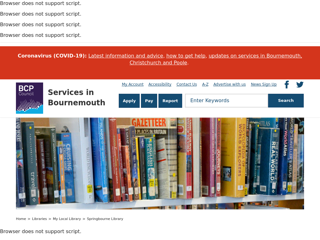 Screenshot for https://www.bournemouth.gov.uk/Libraries/MyLocalLibrary/SpringbourneLibrary.aspx