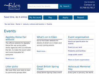 Screenshot for https://www.eden.gov.uk/leisure-culture-and-events/events/