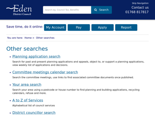 Screenshot for https://www.eden.gov.uk/other-searches/